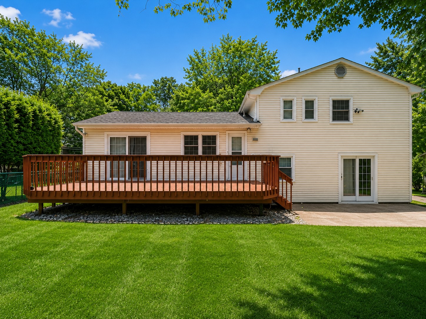 Backyard and deck